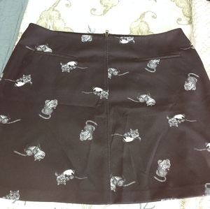 Black A-line skirt
